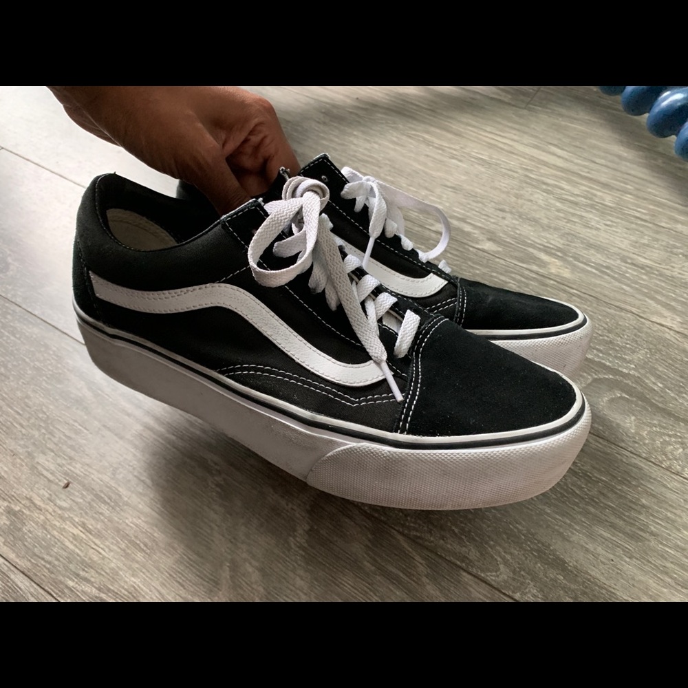 Lightly used platform old school vans.
